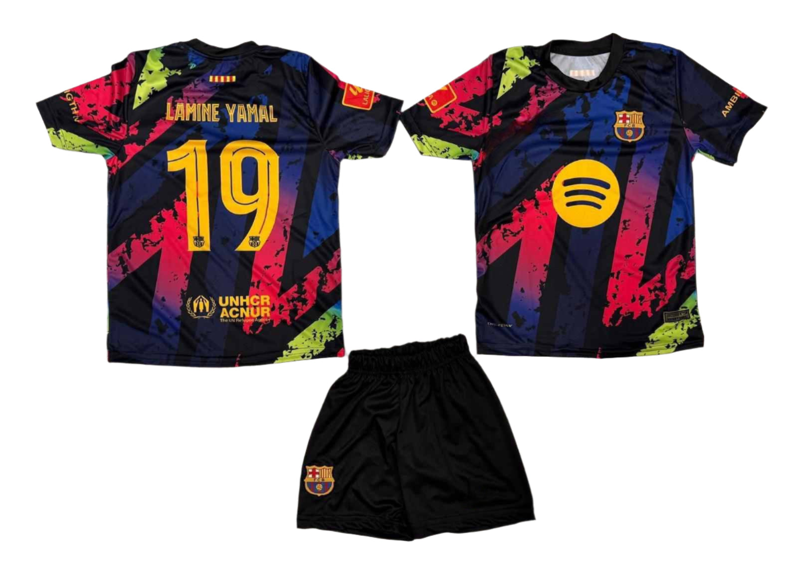 Детски спортен екип на Ламин Ямал 19 Барселона с Чорапи 2025 Резервен
