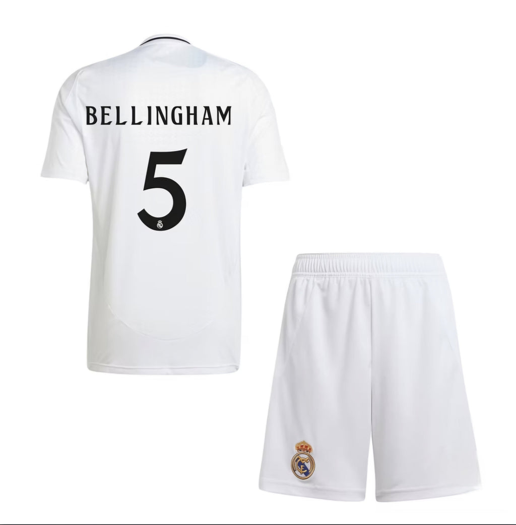 Детски спортен екип на Джуд Белингам 5, Тениска Шорти Bellingham REAL MADRID Бял 2025