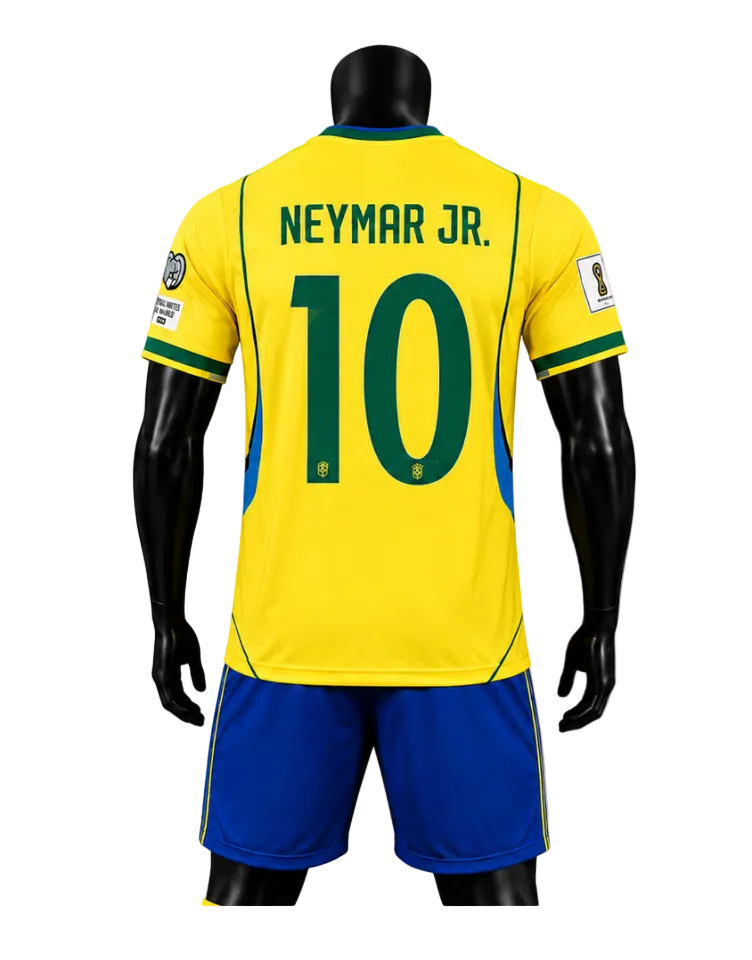 FIFA Световно 26 Детски спортен екип на Неймар Бразилия 10, футболен Neymar Бразилия Жълт Ново