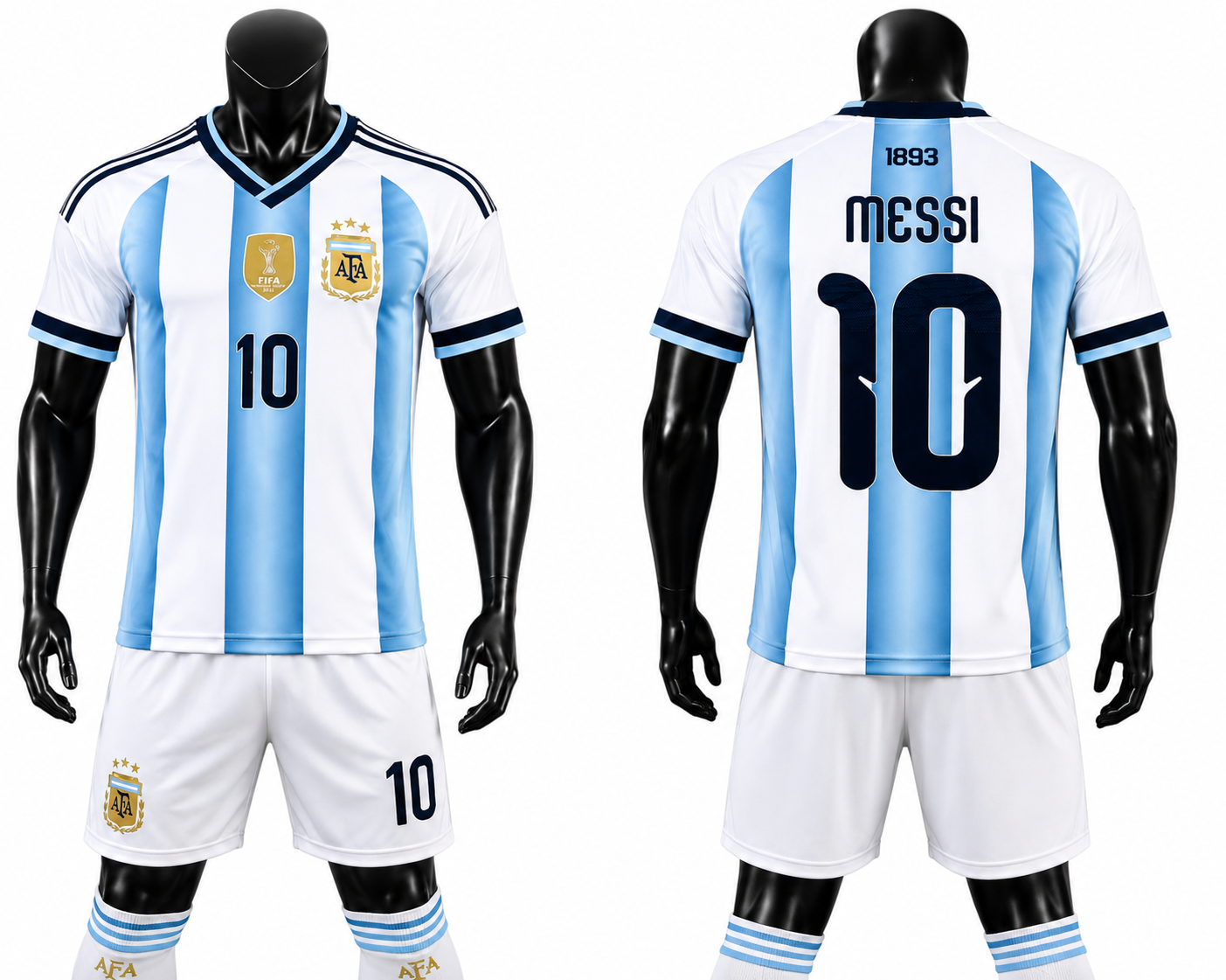 Детски Футболен спортен екип на Меси Аржентина с Чорапи, футболен MESSI ARGENTINA 10 2026
