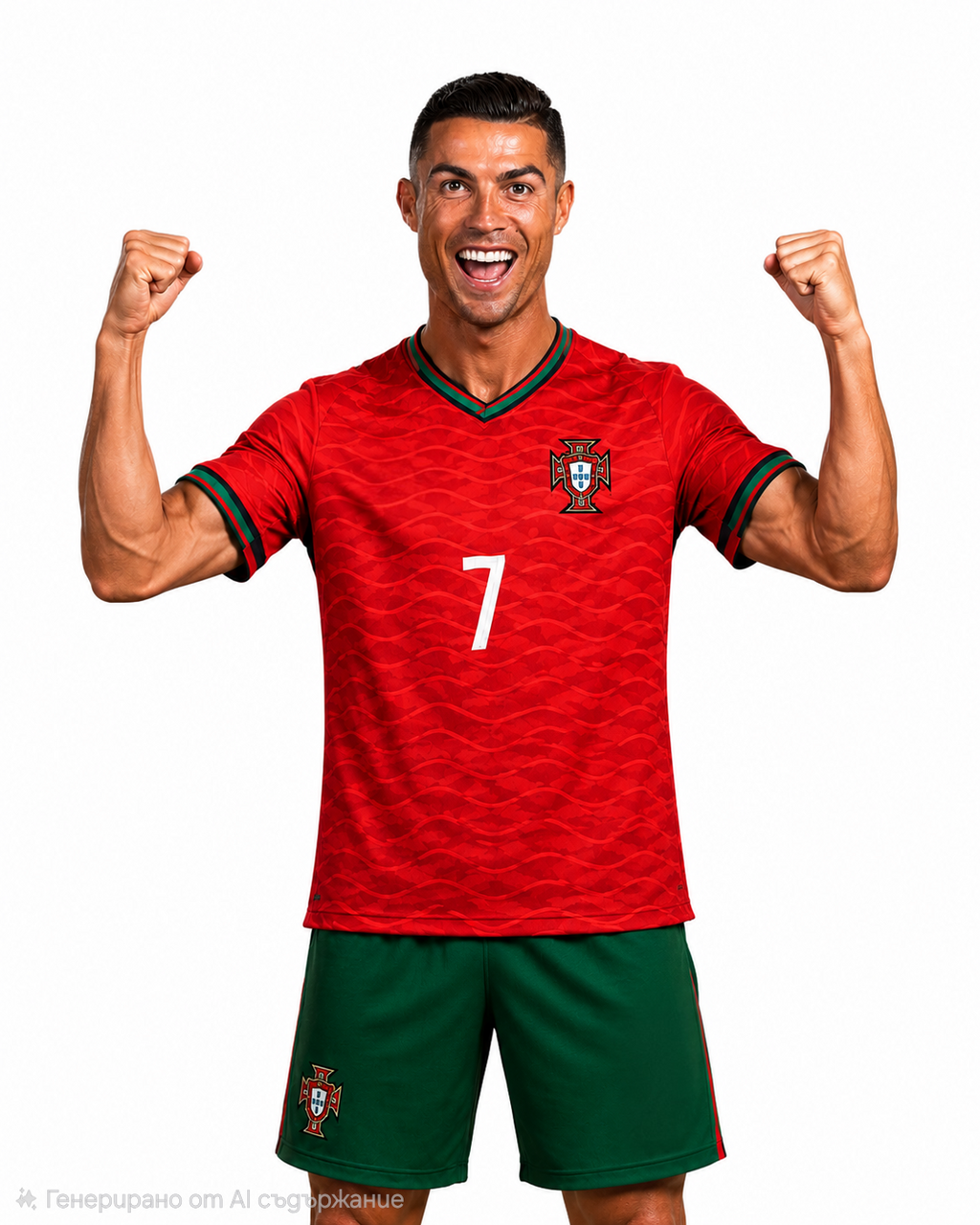 Мъжка Тениска на Роналдо 7  Ал Насър RONALDO Жълта/Червена/Жълта/Бяла