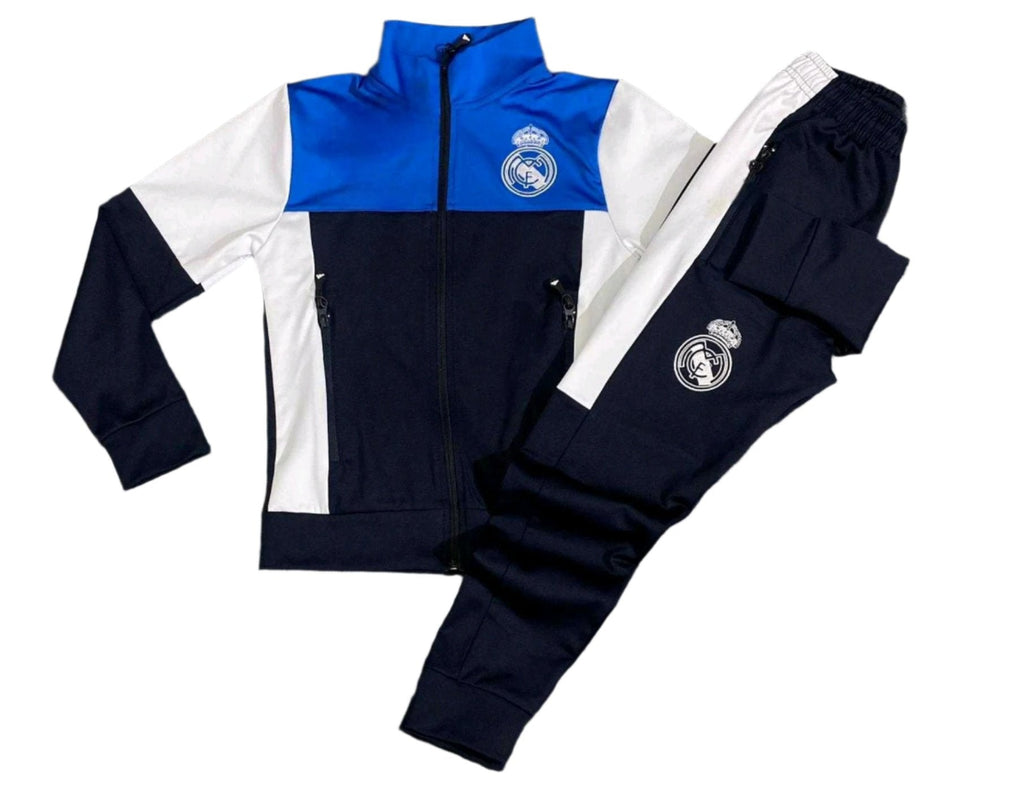 Детски спортен екип на Real Madrid MB9, черно - бял Анцуг Реал Мадрид