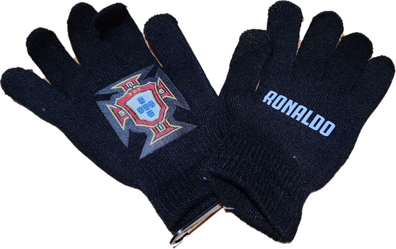 CR7 Роналдо Спортни Зимни Ръкавици на Роналдо Португалия Черно
