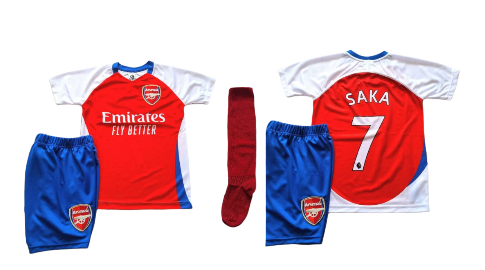 Детски спортен екип на Букайо Сака с ка;ци 7, Bukayo SAKA Arsenal 2025 Арсенал