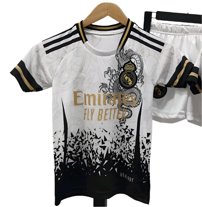 Детски футболен спортен екип RONALDO с Чорапи на  Реал Мадрид Роналдо 7 Бял Дракон