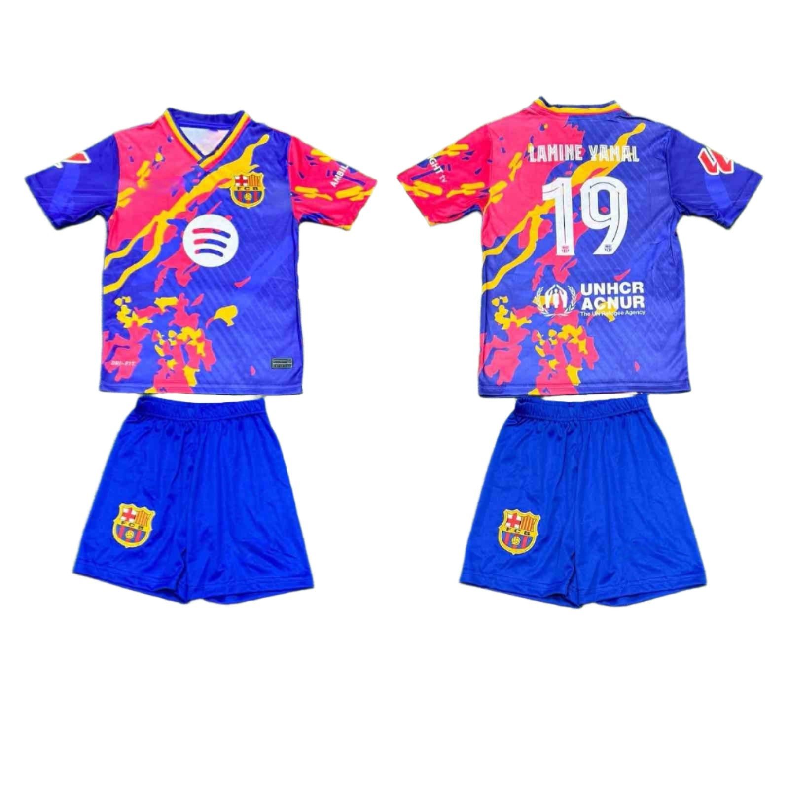Детски спортен екип на Ламин Ямал Барселона с Чорапи 2026 Lamine Yamal син цвят