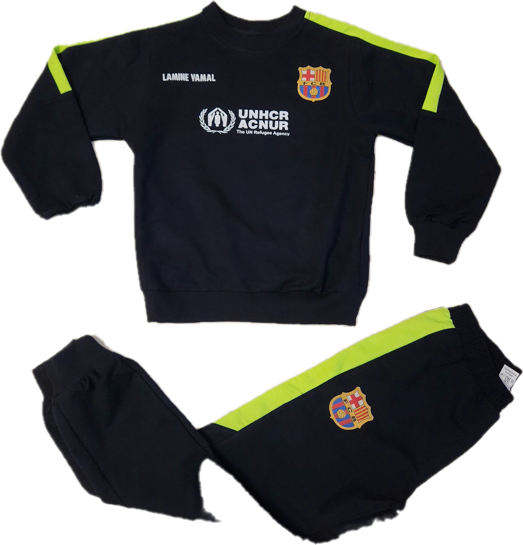 Детски спортен комплект на Ламин Ямал 10 Барселона с Блуза Анцуг Син
