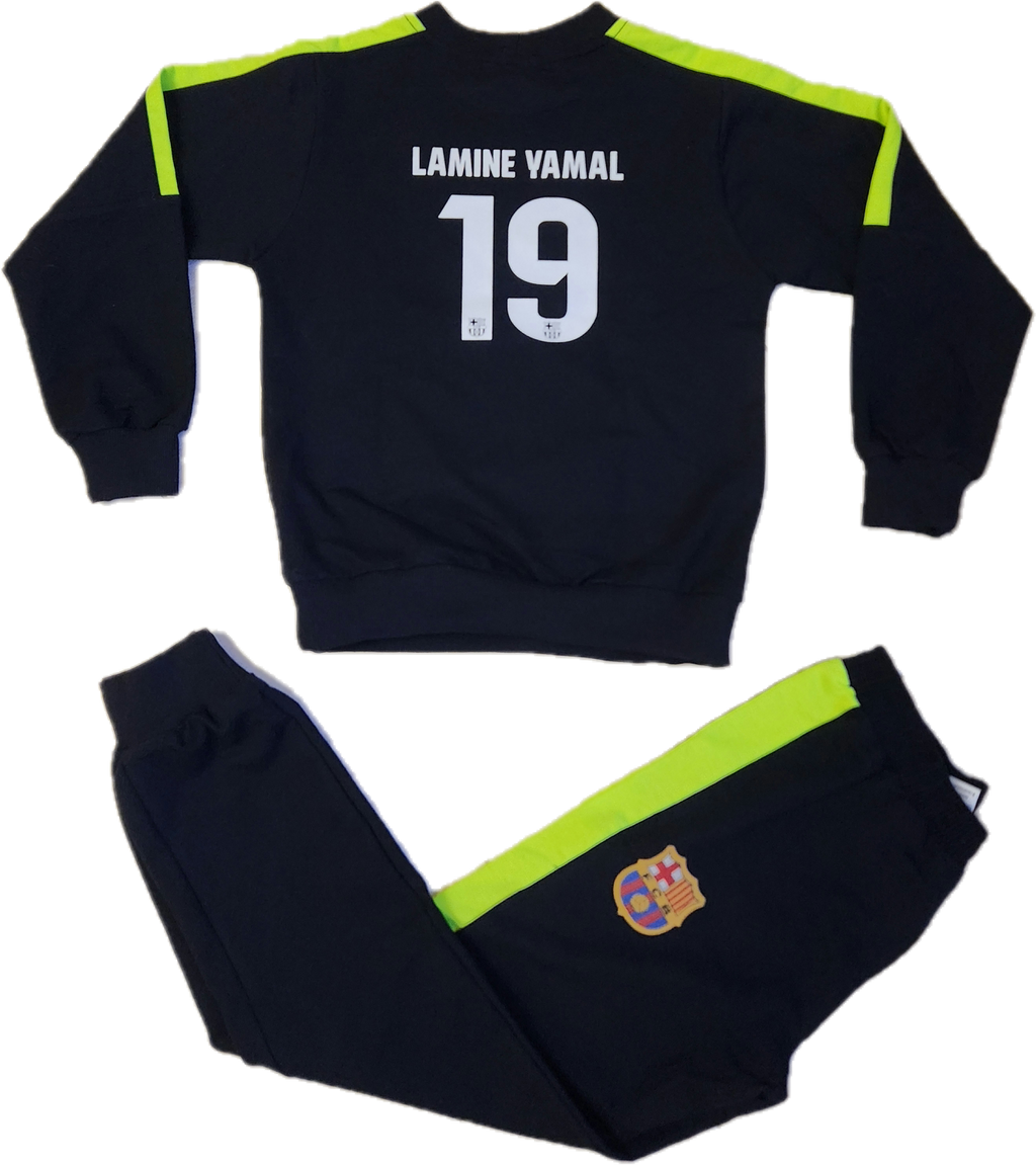 Детски спортен комплект на Ламин Ямал 10 Барселона с Блуза Анцуг Син