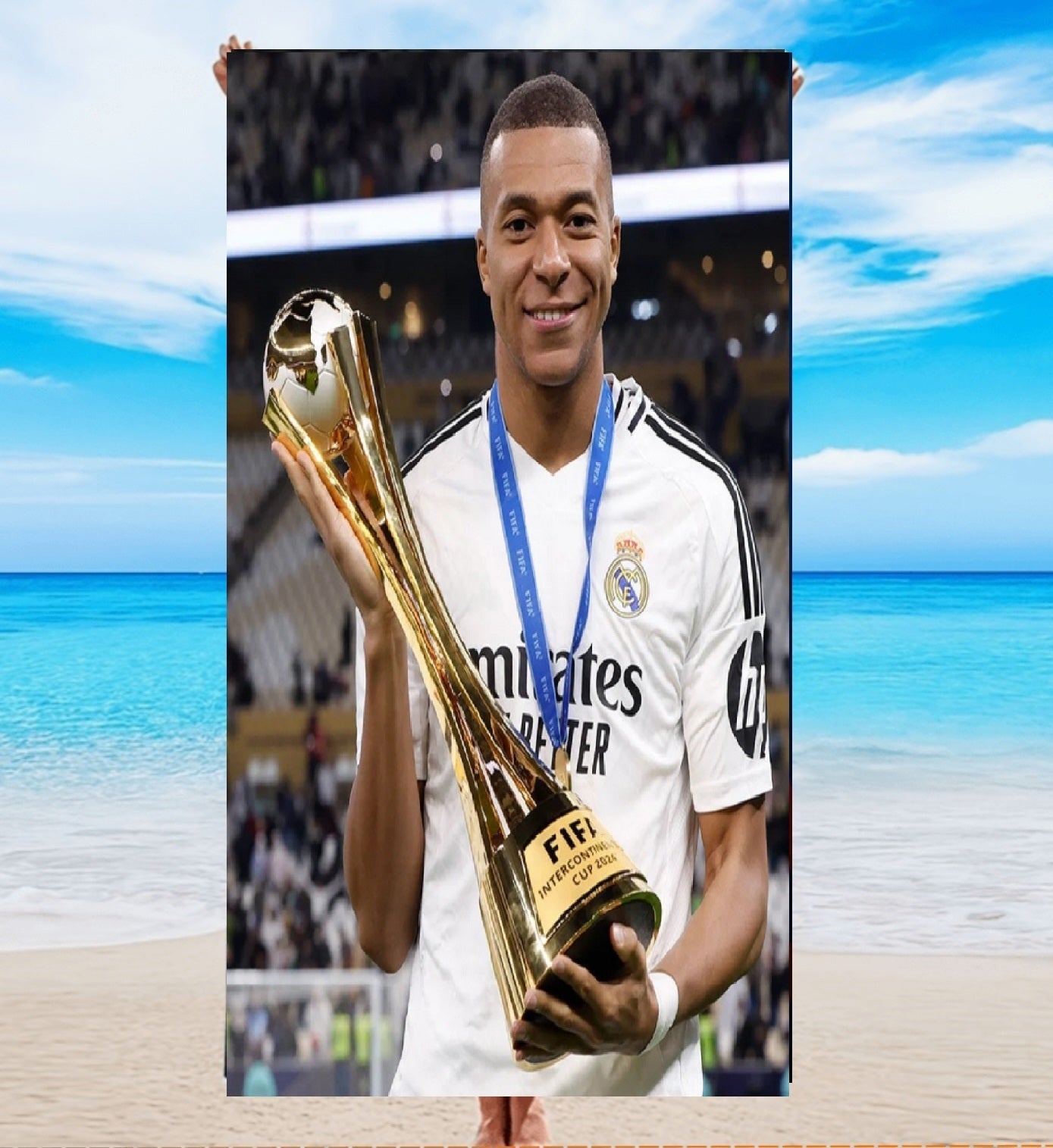 Фенска футболна Кърпа Мбапе 9 Реал Мадрид MBAPPE New