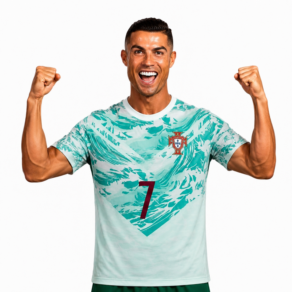 Мъжка Тениска на Роналдо 7  Ал Насър RONALDO Жълта/Червена/Жълта/Бяла