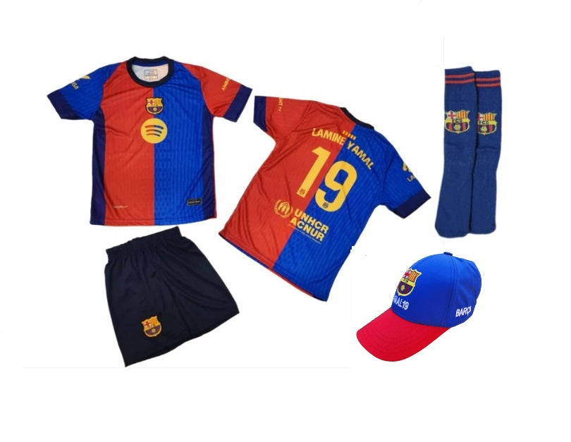 2025 Детски футболен екип на Ламин Ямал, Барселона с Шапка YAMAL