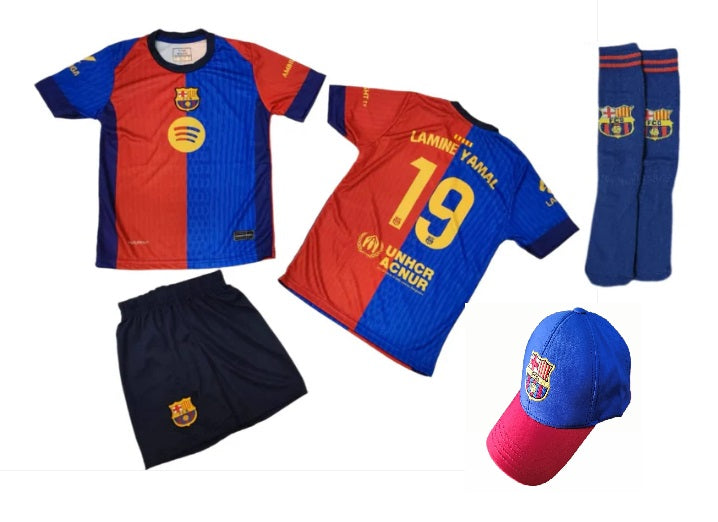 2025 Детски футболен екип на Ламин Ямал, Барселона с Шапка YAMAL