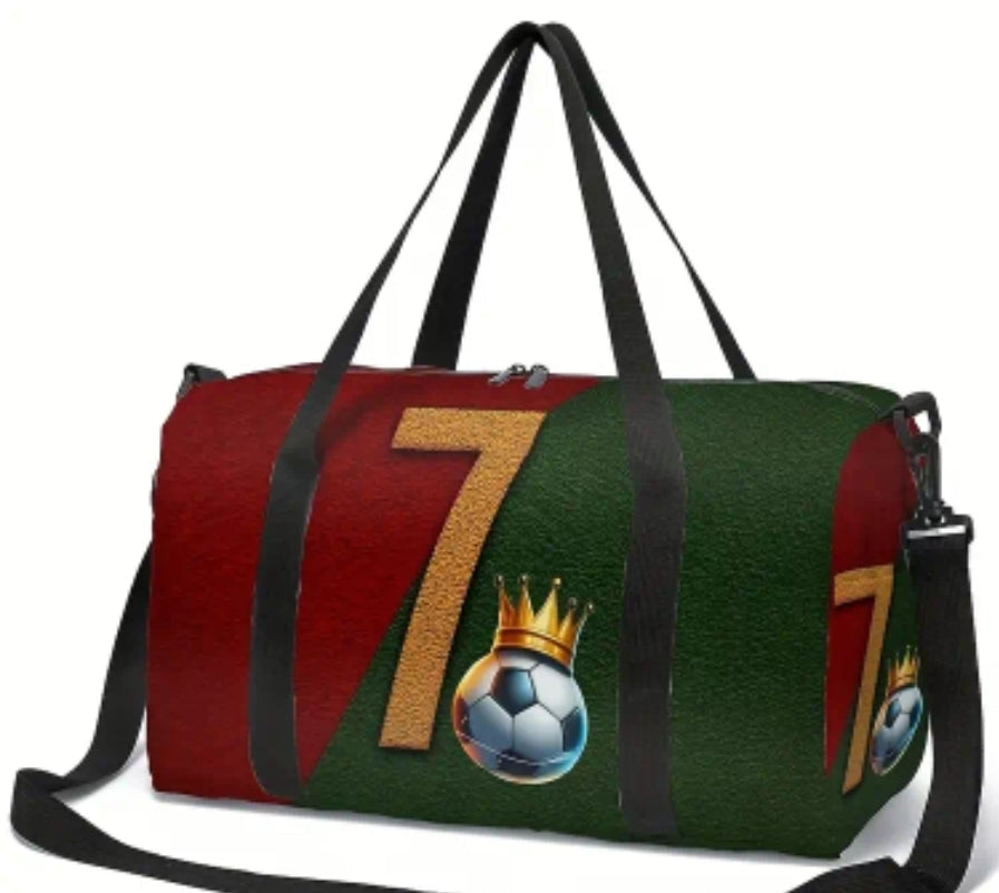 Футболна чанта тип САК Зелена CR7 Ronaldo детско юноша Роналдо