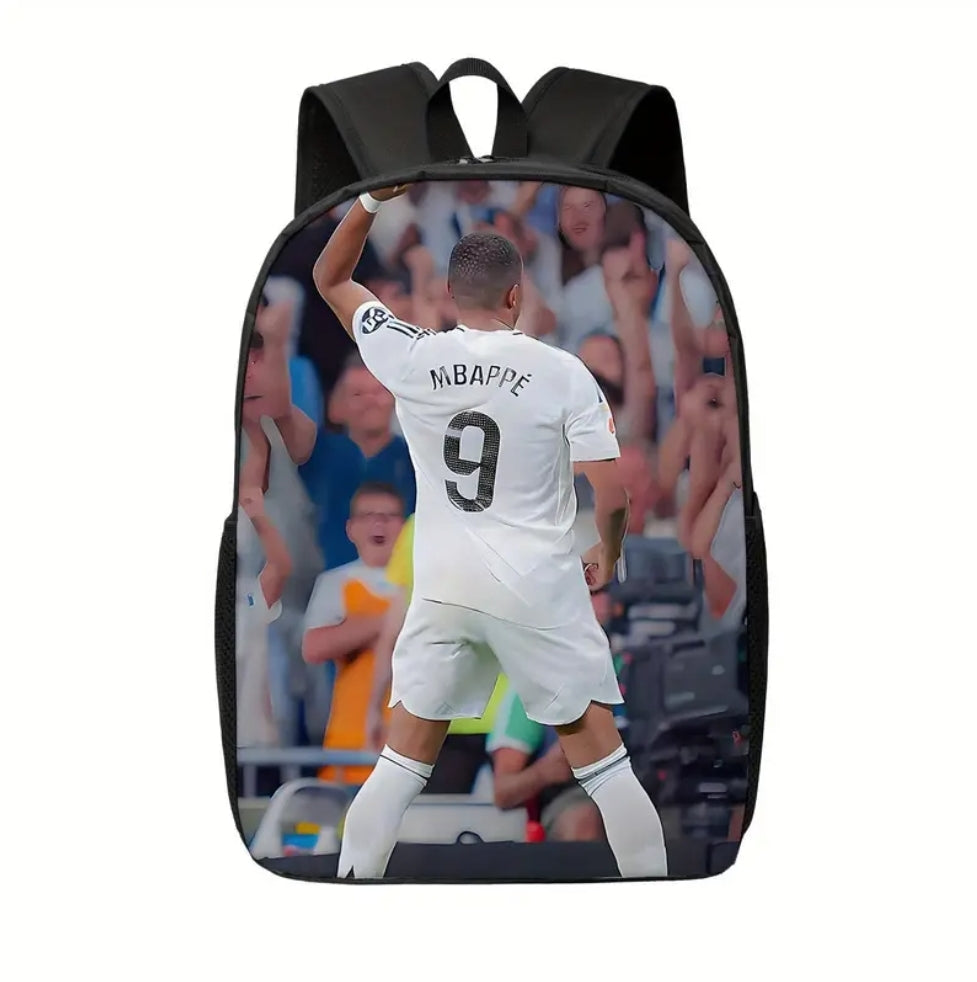Футболна Ученическа Раница Mbappe 9 детско юноша Мбапе 9 Бяла