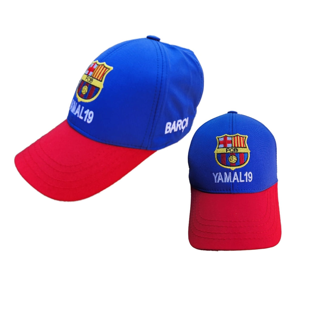 Спортна шапка с козирка, Футбoлна на Ямал, Червено - Синя Yamine Yamal 25г