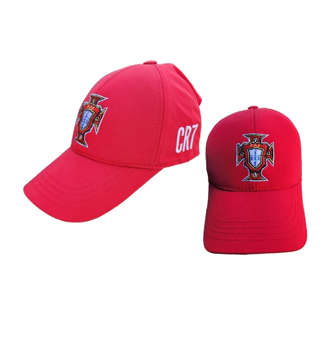 CR7 Спортна шапка с козирка Португалия, Футбoлна на Роналдо, Червен Бял
