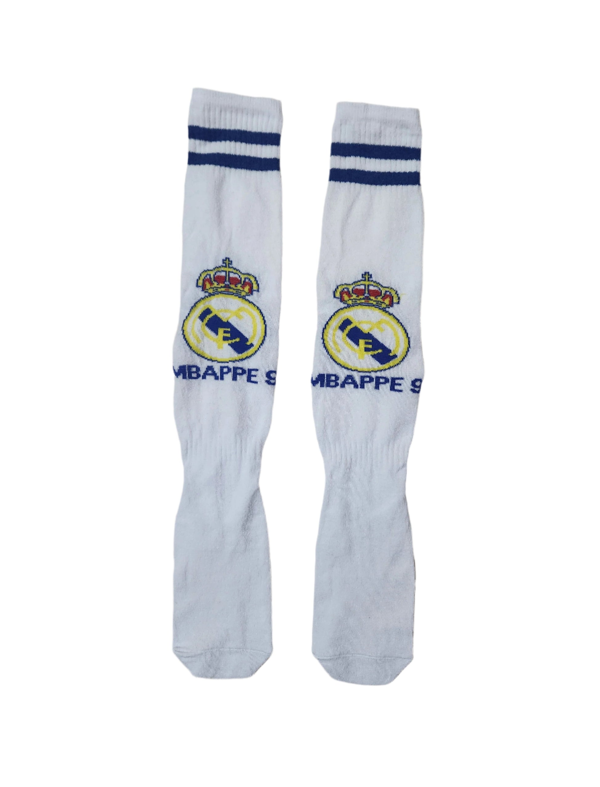 Детски футболни калци, чорапи бели MBAPPE 9 Реал Мадрид