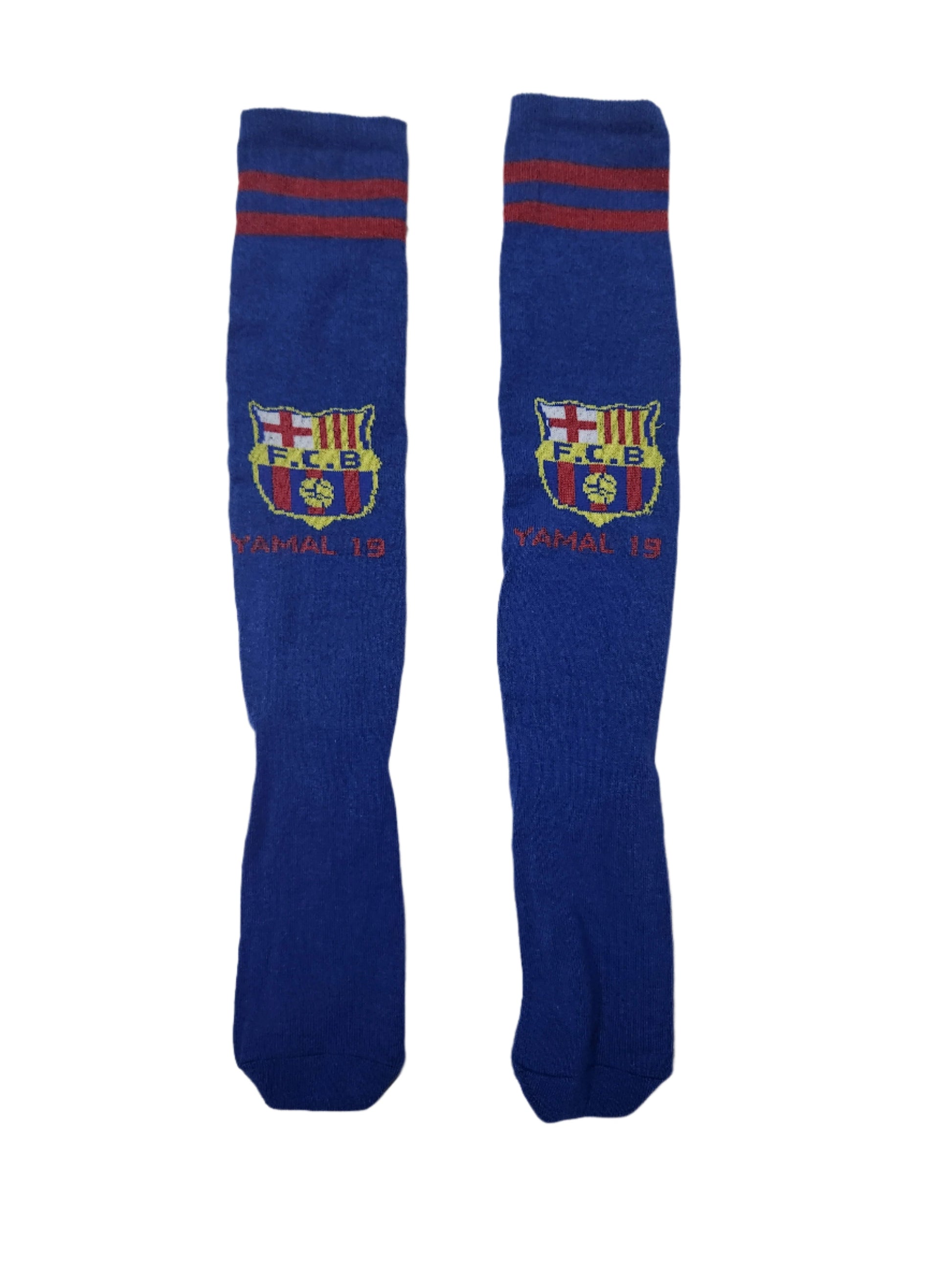 Детски футболни калци, чорапи сини YAMAL 19 Барселона