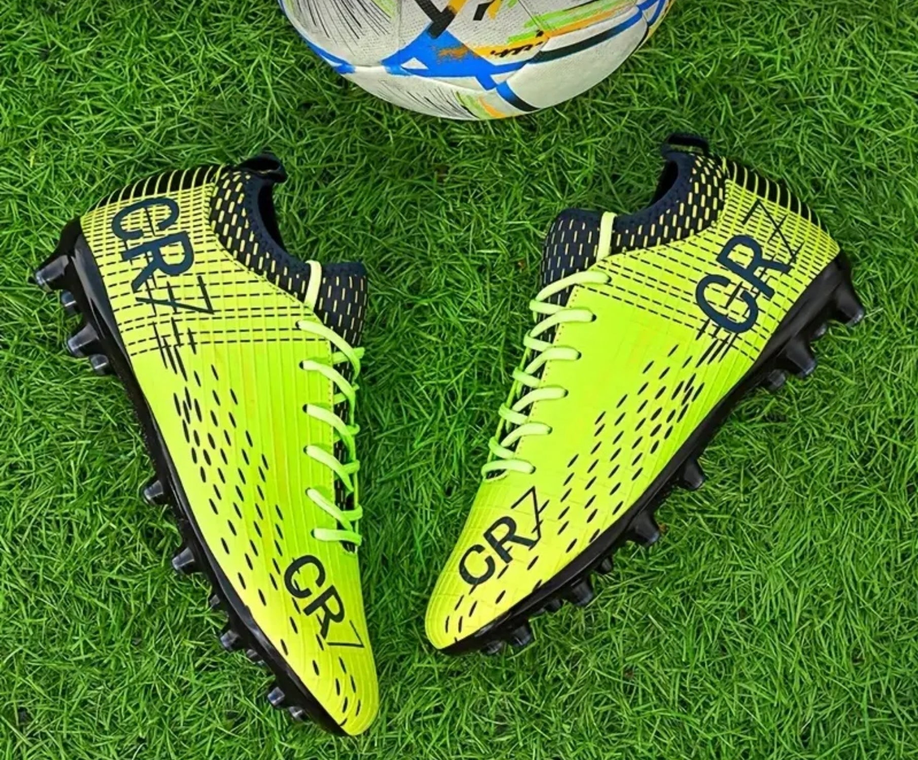 CR7 Кристиано Роналдо футболни Бутони детско | Калеври за футбол Жълт