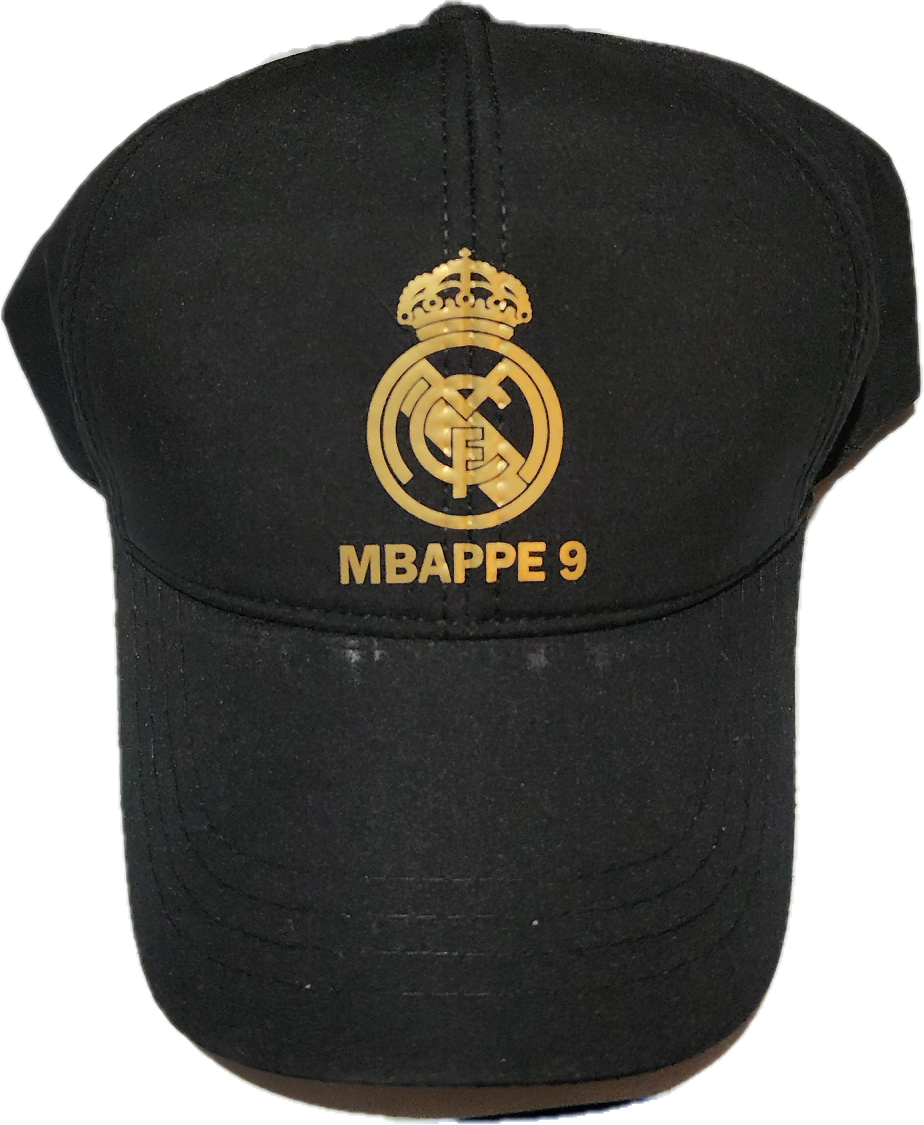 Спортна шапка с козирка Мбапе 9, Футболна на Реал Мадрид Бялa Mbappe 25