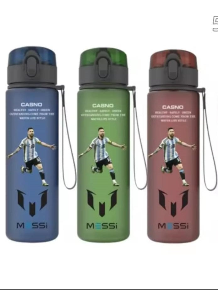 Футболна Бутилка за вода Спортна Лео Меси Черен цвят