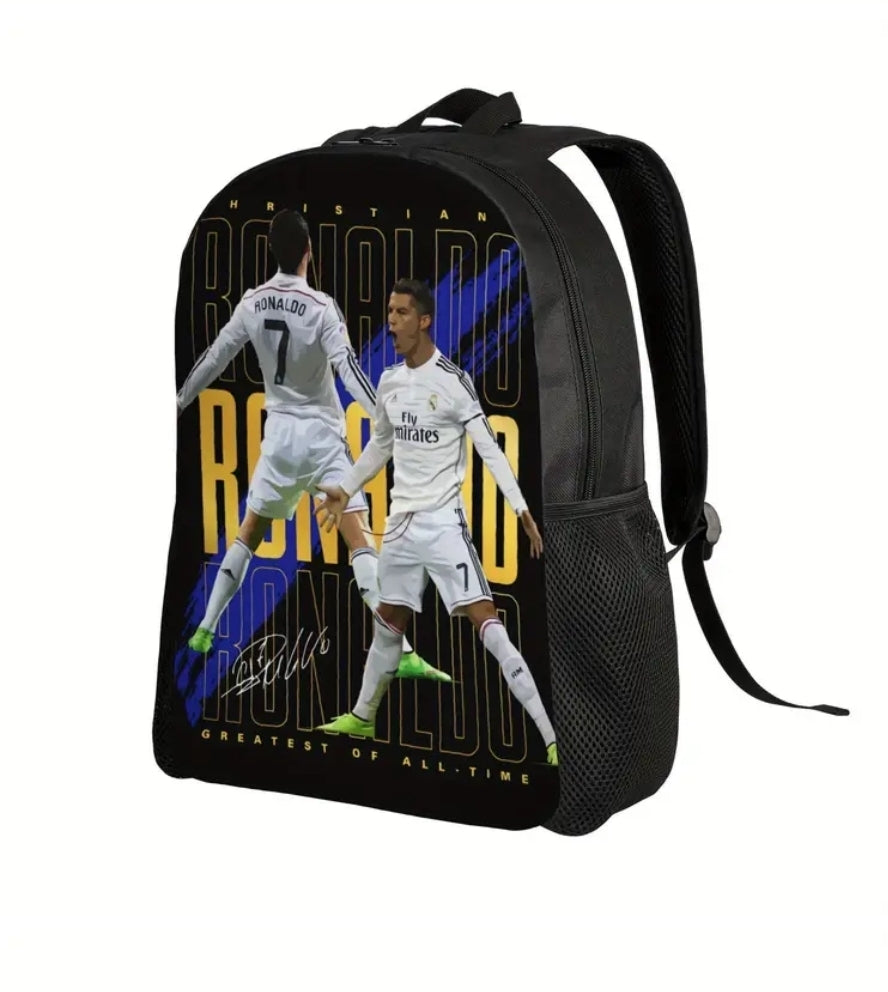 Футболна Ученическа Раница RONALDO 7 детско юноша Синя Роналдо