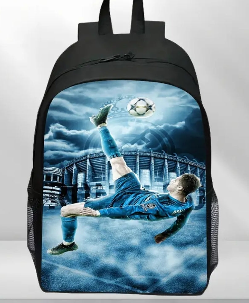 Футболна Ученическа Раница RONALDO 7 детско юноша Синя Роналдо