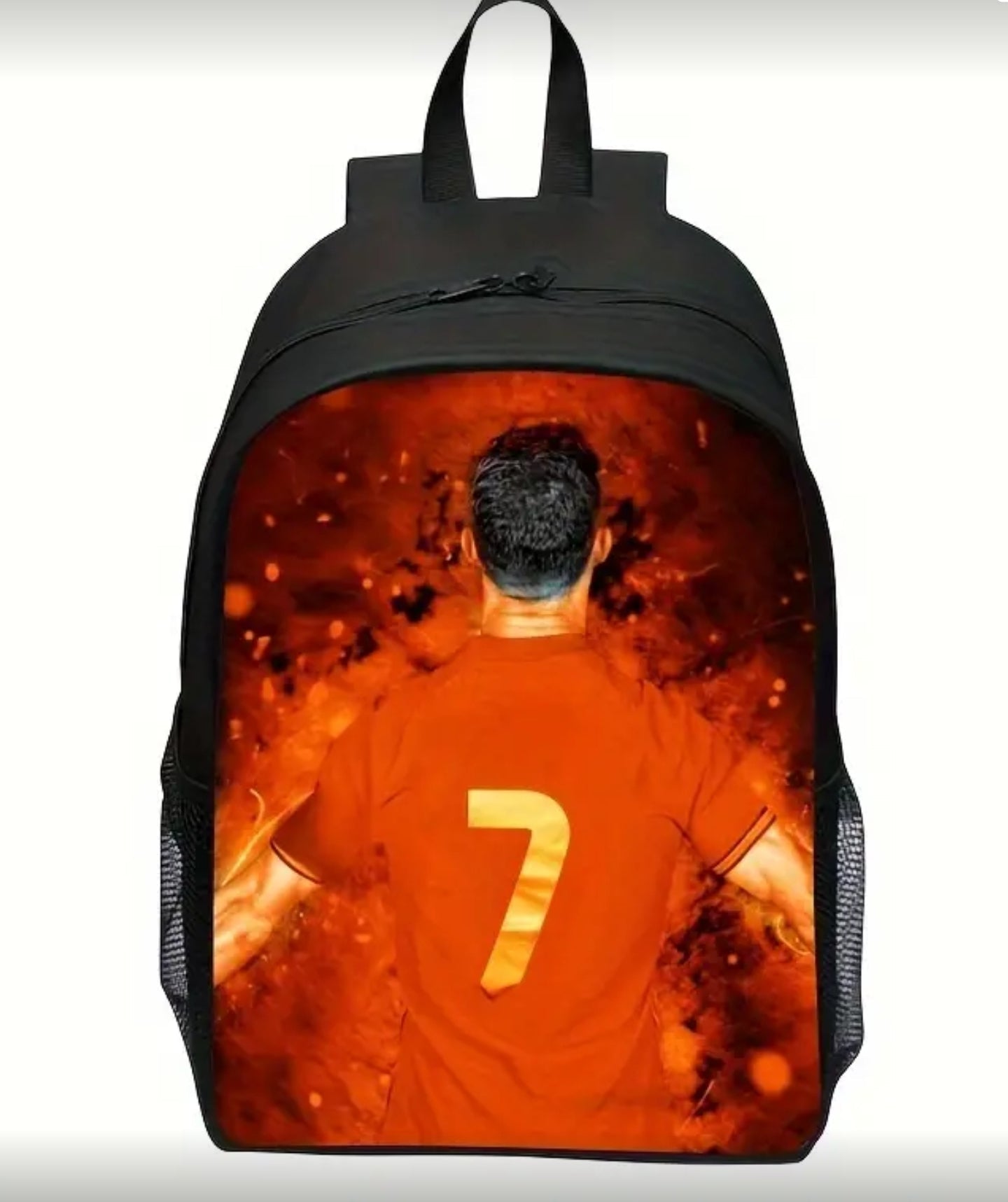 Футболна Ученическа Раница RONALDO 7 детско юноша Червена Роналдо