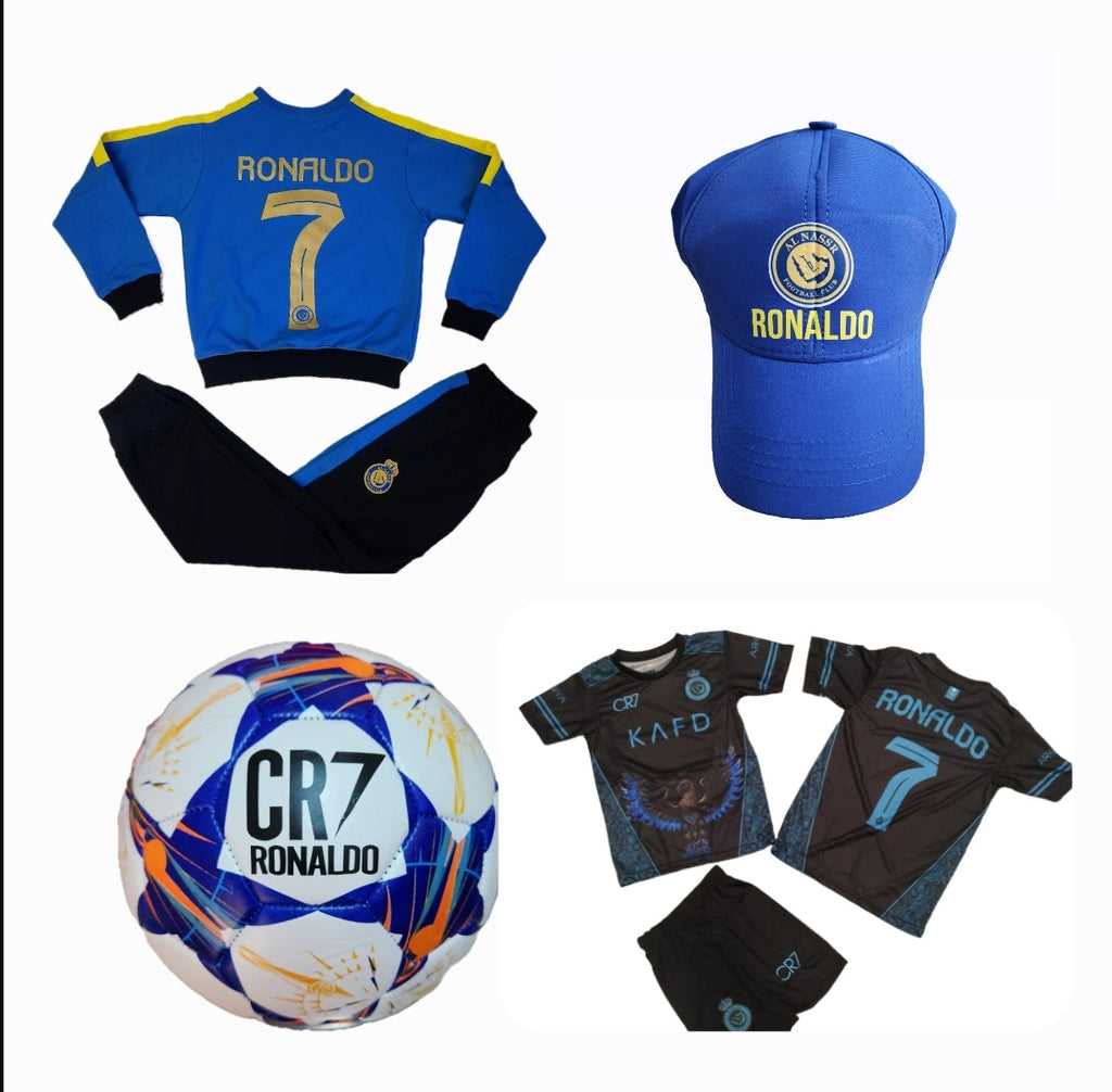 Сет Детска футболна Екипировка на Роналдо, за 8г. Червен португалия