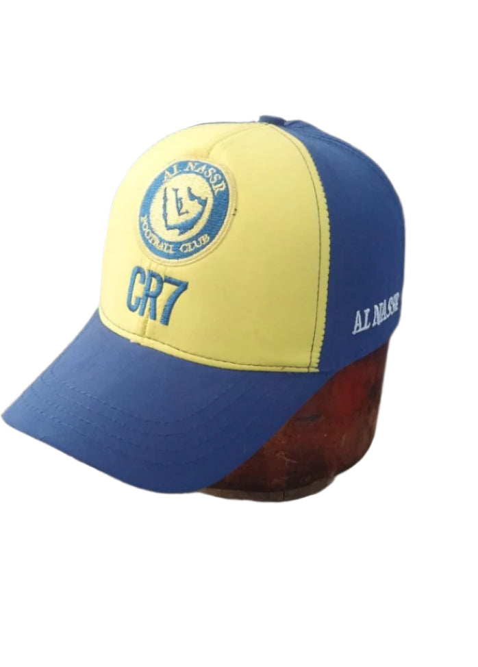 CR7 Спортна шапка с козирка, Футбoлна на Роналдо, Жълтo - синя RONALDO