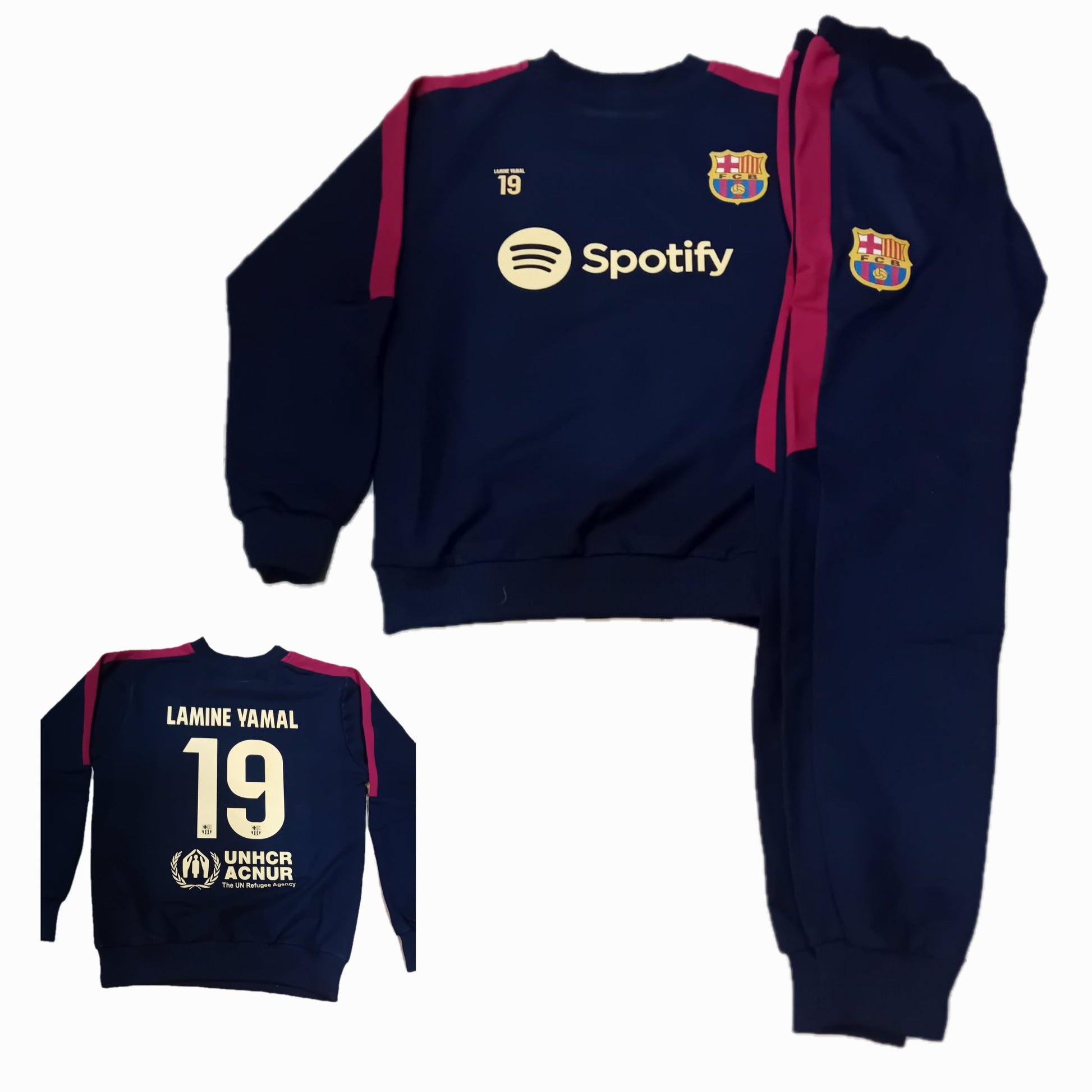Детски спортен Анцуг на Ламин Ямал 10 Барселона суичър 2025 Червен цвят