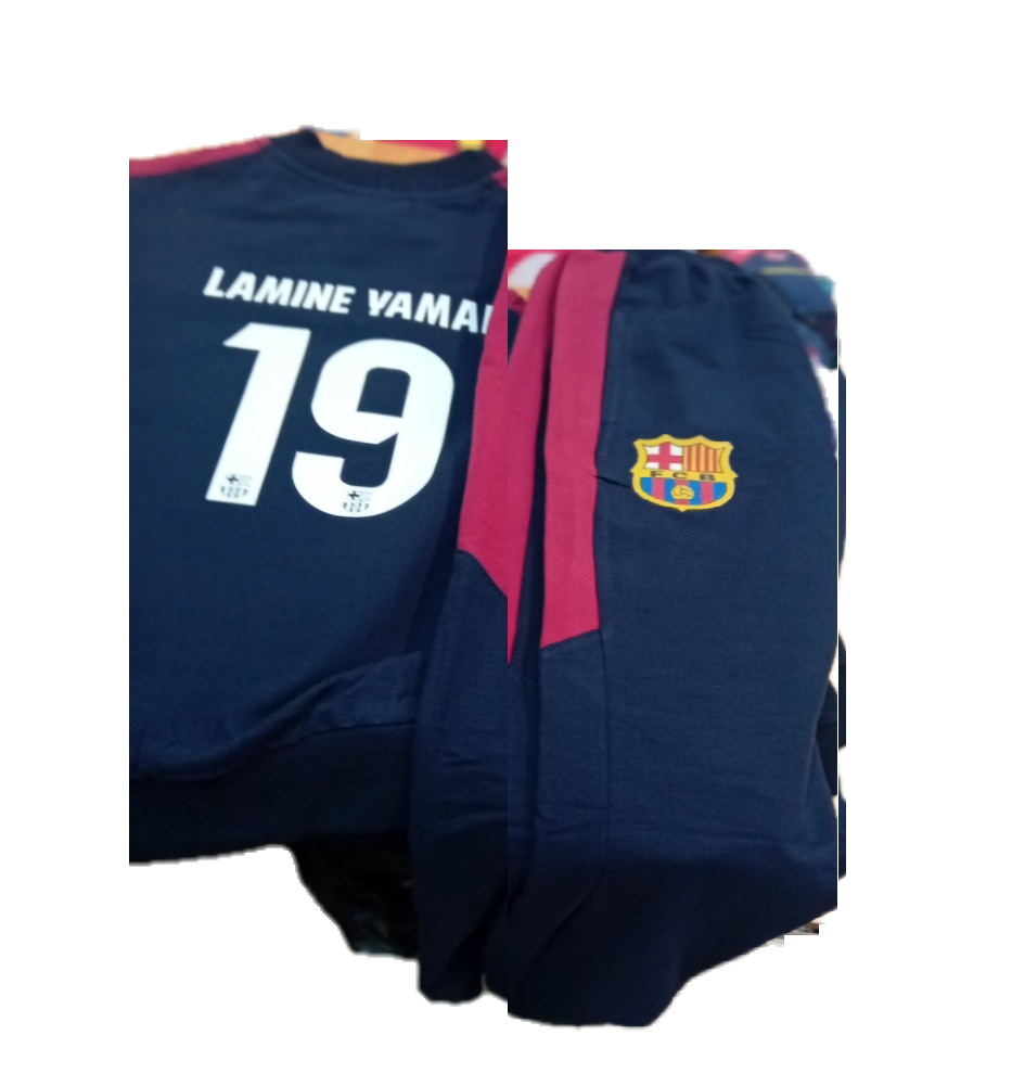 Детски спортен Анцуг на Ламин Ямал 10 Барселона суичър 2025 Червен цвят