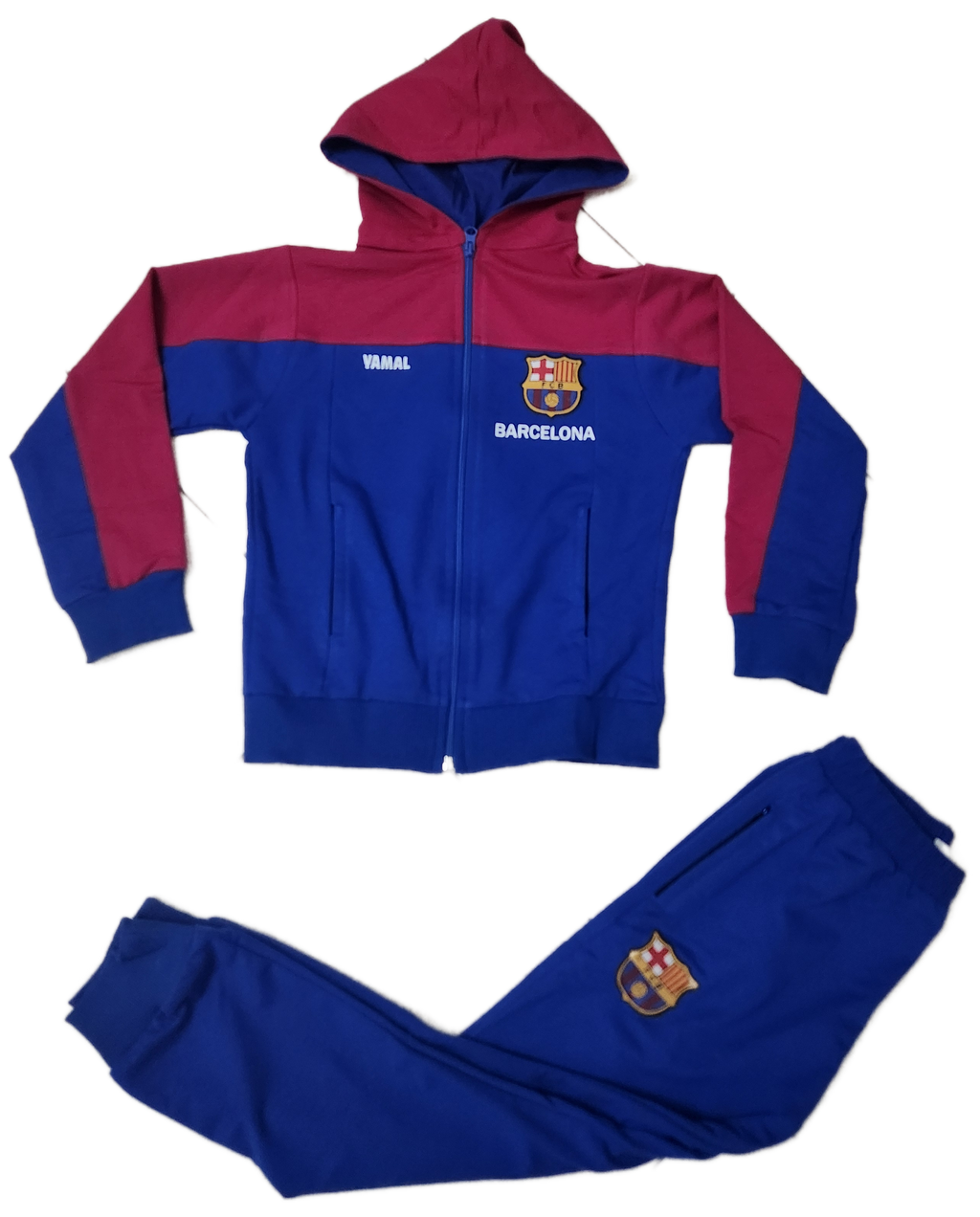 Детски спортен Анцуг на Ламин Ямал 10 Барселона с дълъг ръкав 2026 син цвят