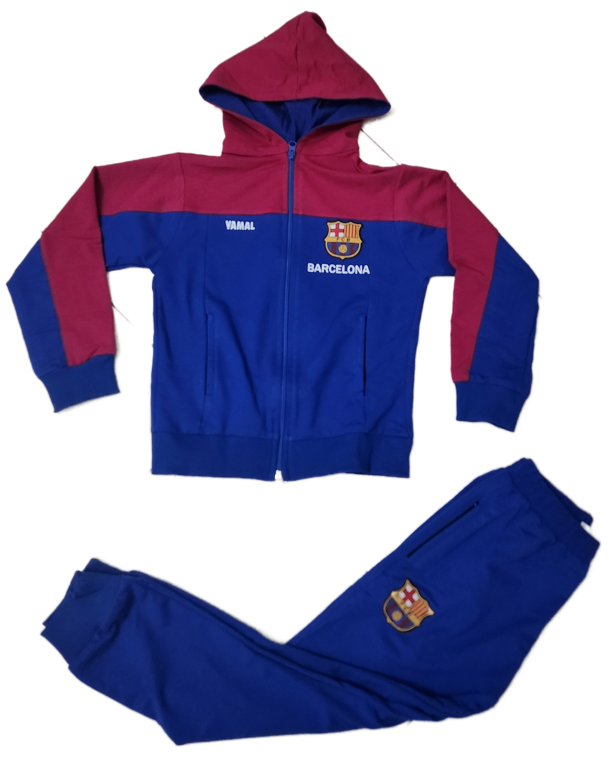 Детски спортен Анцуг на Ламин Ямал 10 Барселона с дълъг ръкав 2026 син цвят