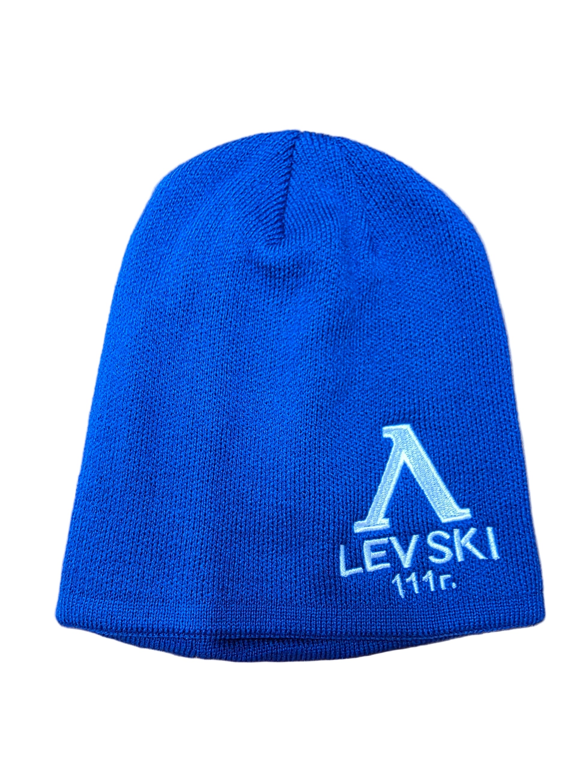 Левски с Венец Спортна шапка Зимна, Футбoлна на Левски Син цвят с Бродерия