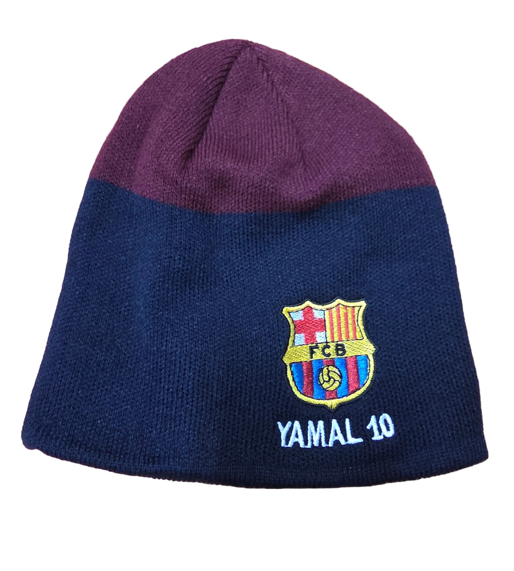 Спортна зимна Шапка Ламин Ямал 10 сезон 25/26 Барселона тъмно синя